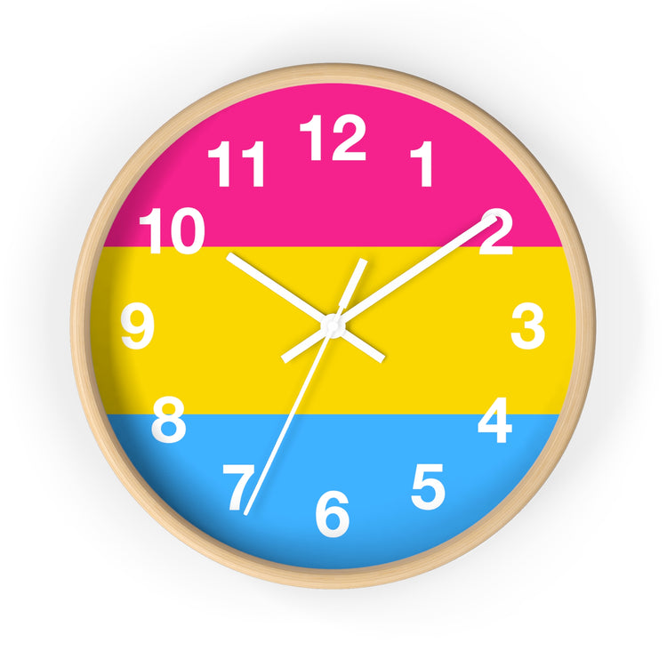 Pansexual Pride Wall Clock