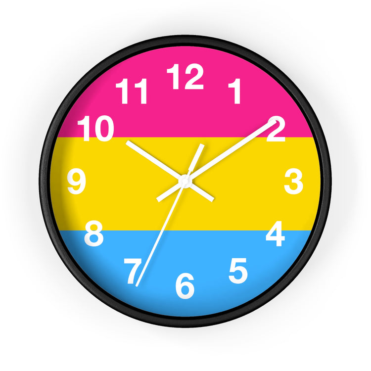 Pansexual Pride Wall Clock