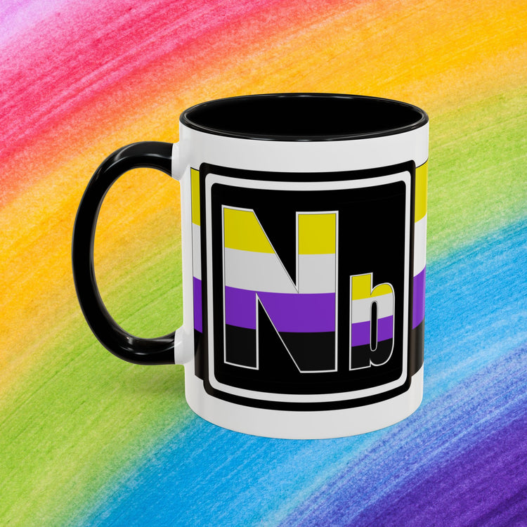 Nonbinary Pride - Accent Coffee Mug (11, 15oz)