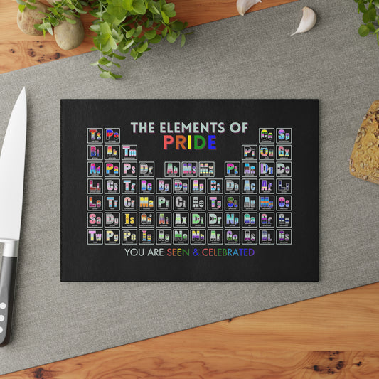 Elements of Pride - Glass Cutting Board