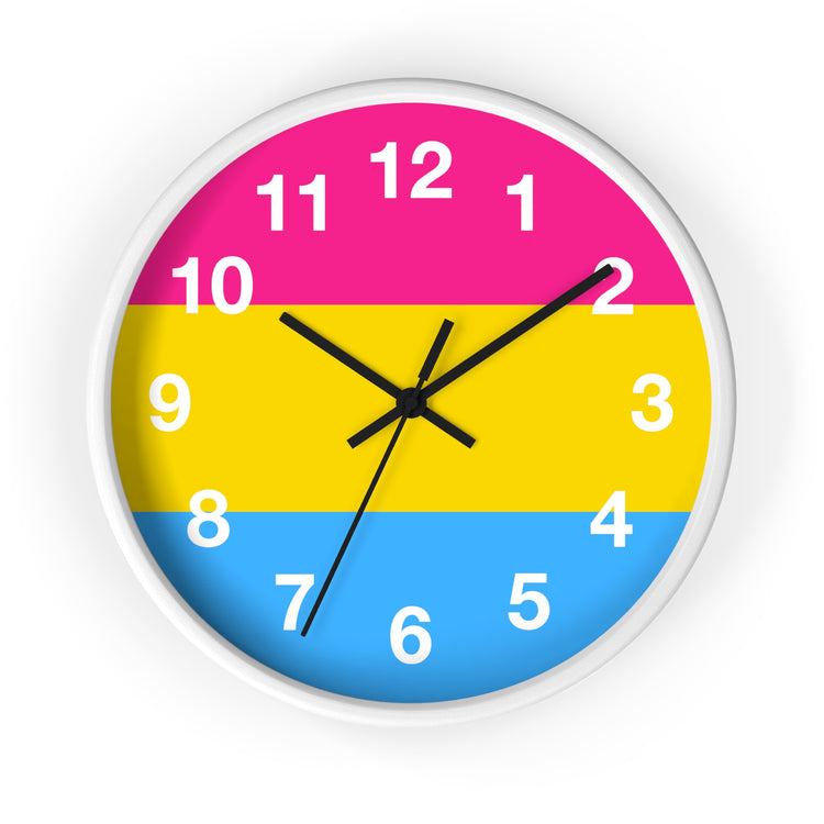 Pansexual Pride Wall Clock