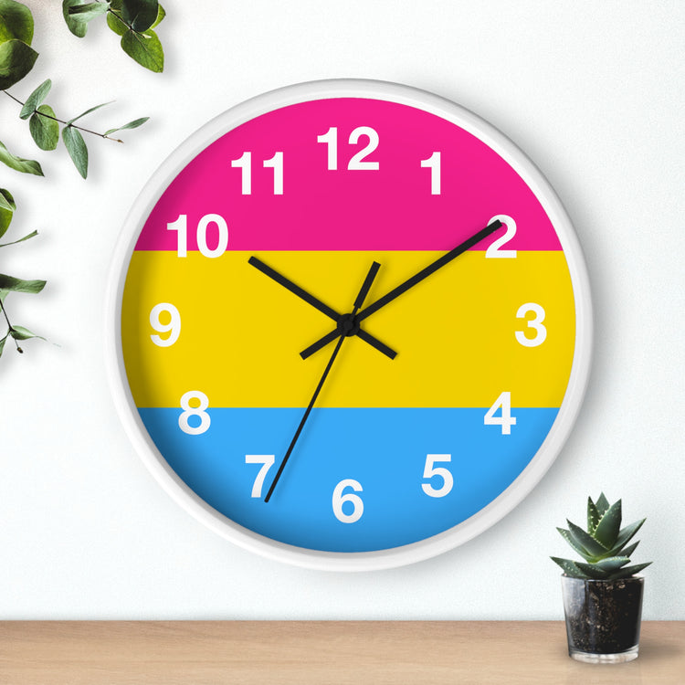 Pansexual Pride Wall Clock