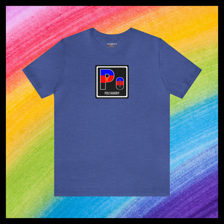 Elements of Pride - Polyamory T-shirt (with element name)