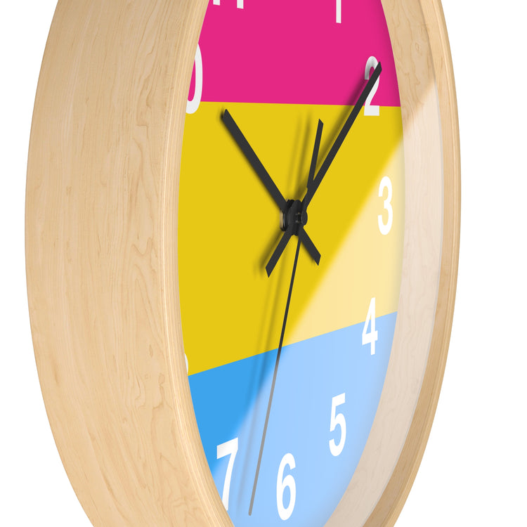 Pansexual Pride Wall Clock