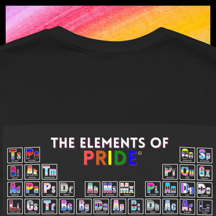 Elements of Pride Periodic Table T-Shirt β LGBTQ STEM Pride Shirt, Inclusive LGBTQ Gifts, Perfect for Science Lovers