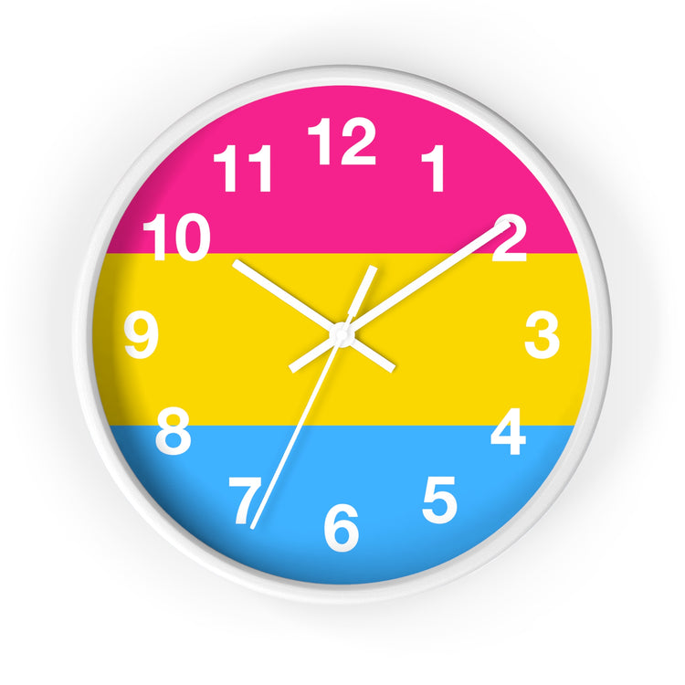 Pansexual Pride Wall Clock