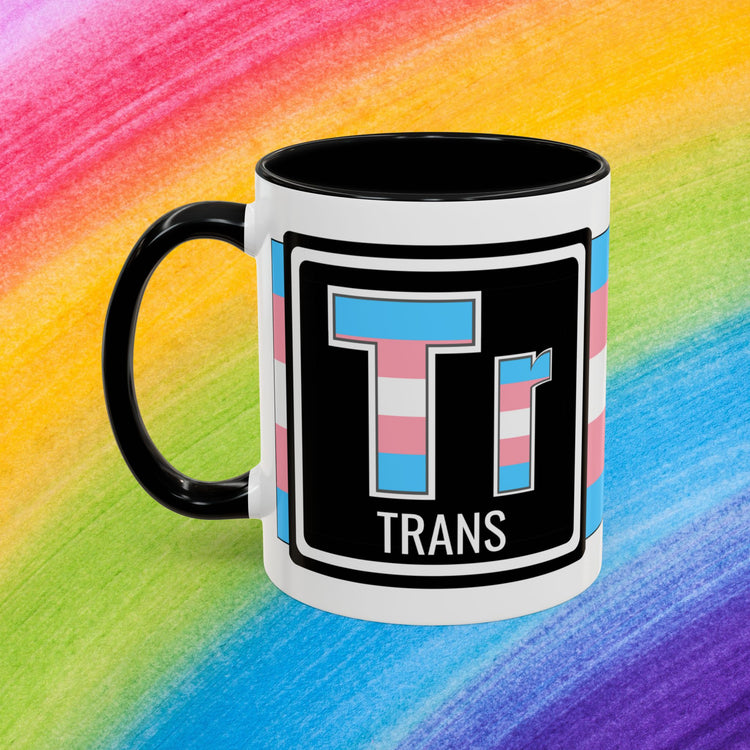 Trans Pride Accent Coffee Mug (11, 15oz)
