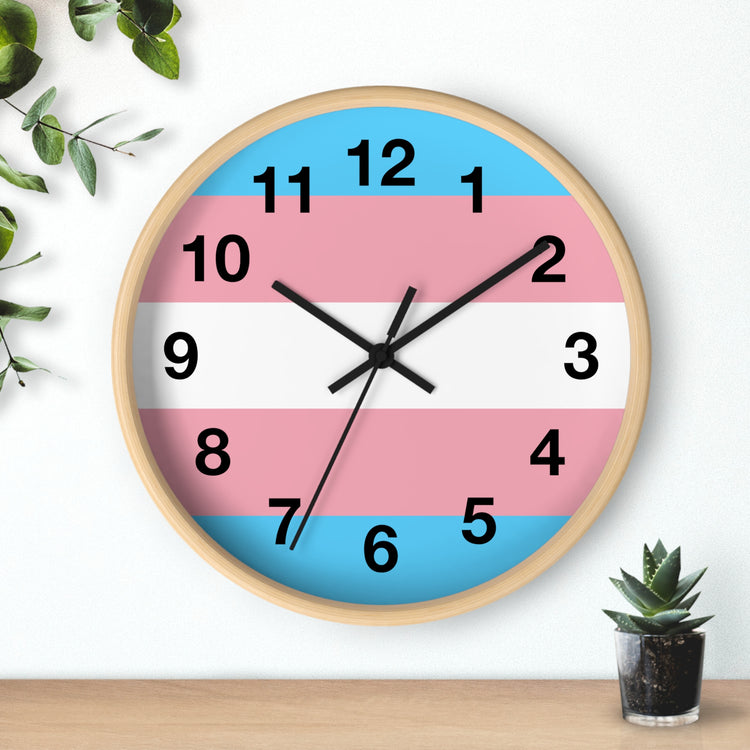 Trans Pride Wall Clock