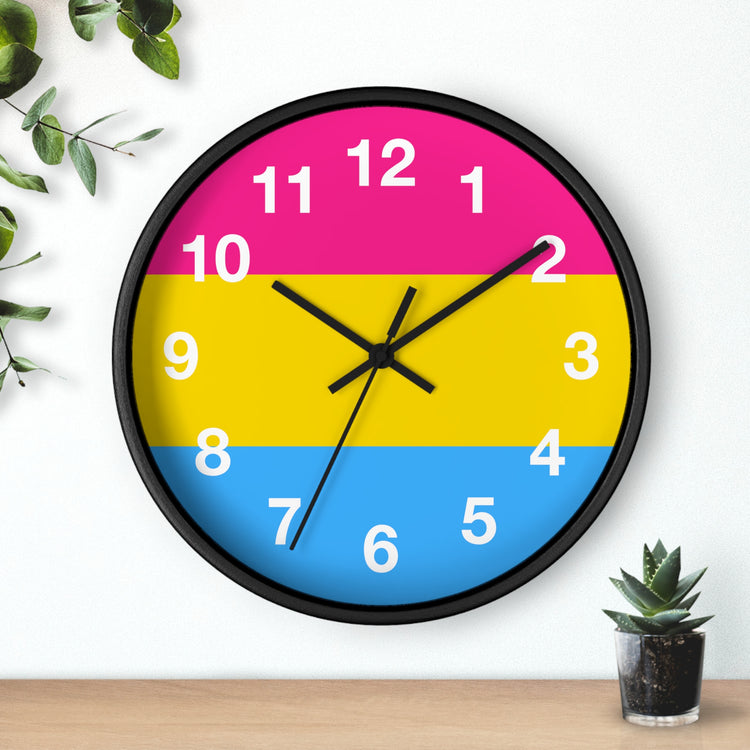 Pansexual Pride Wall Clock