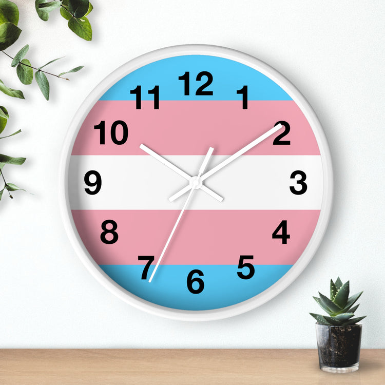 Trans Pride Wall Clock