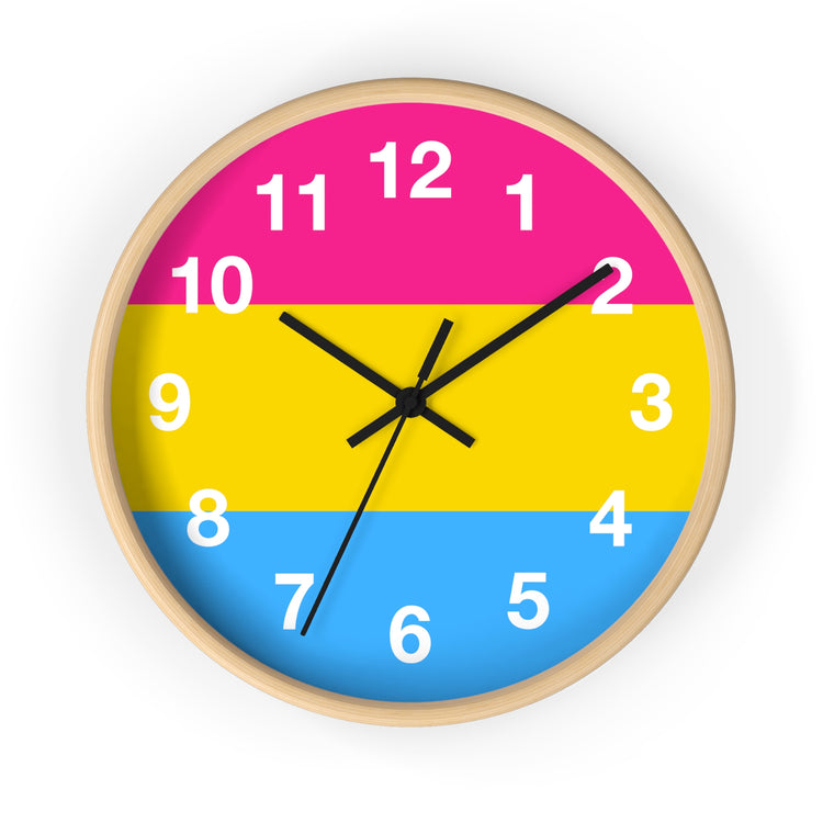 Pansexual Pride Wall Clock