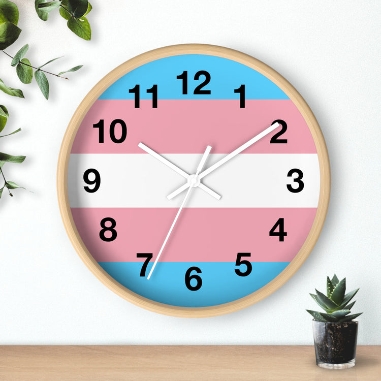 Trans Pride Wall Clock