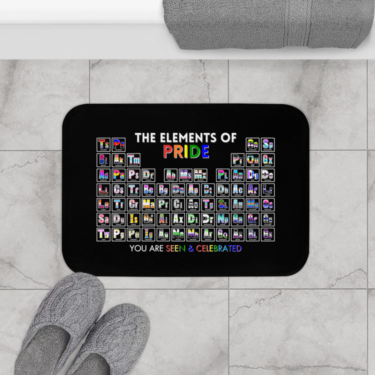 Elements of Pride Periodic Table Bath Mat