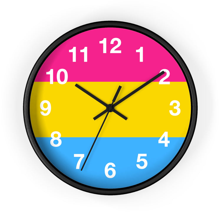 Pansexual Pride Wall Clock