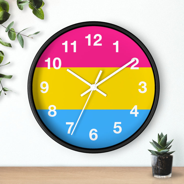 Pansexual Pride Wall Clock
