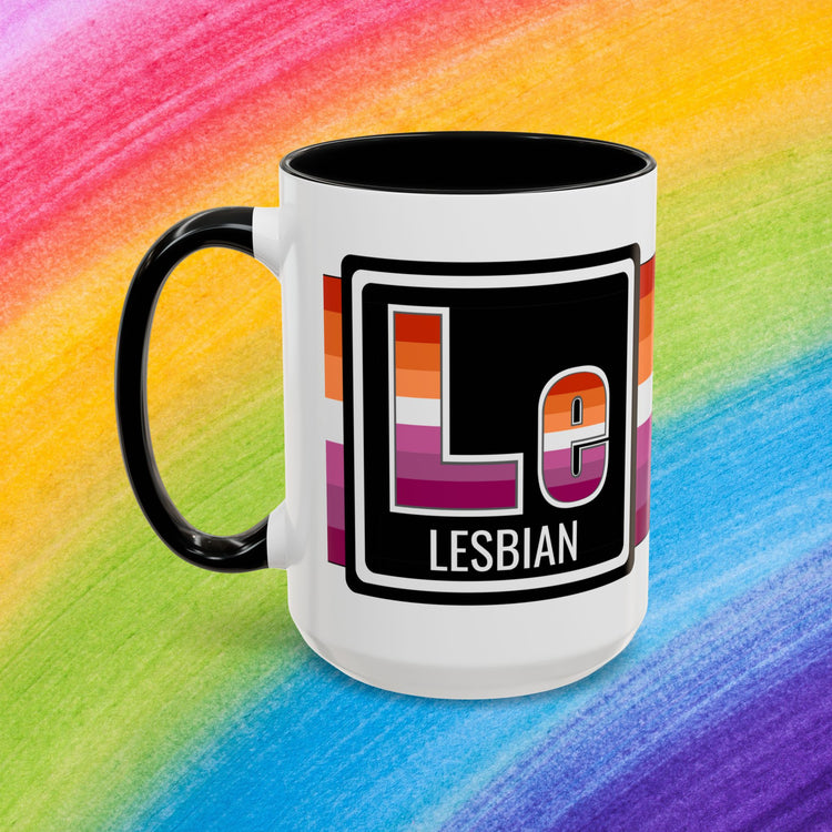 Lesbian Pride Accent Coffee Mug (11, 15oz)