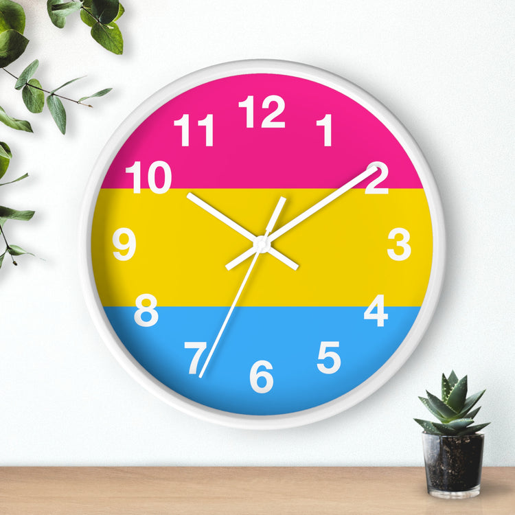 Pansexual Pride Wall Clock
