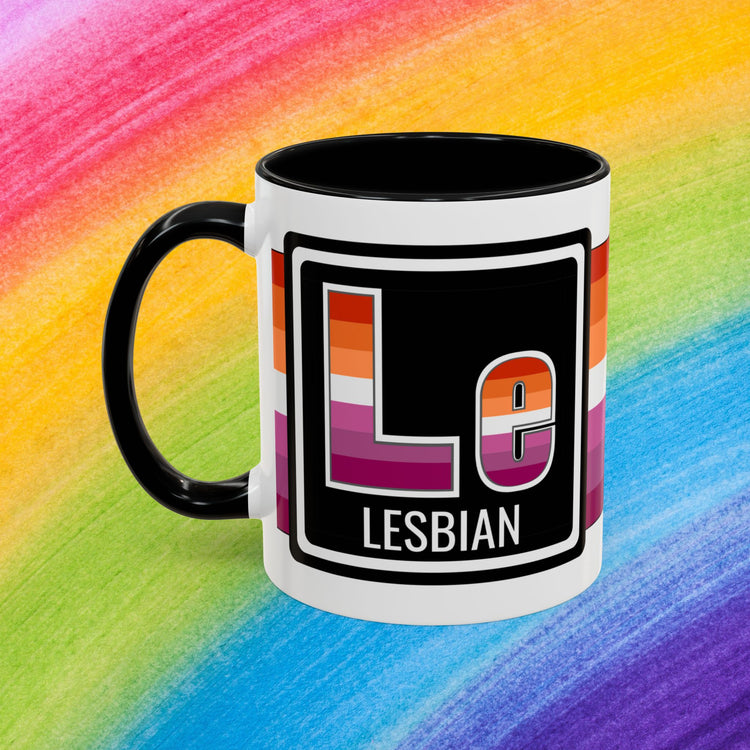 Lesbian Pride Accent Coffee Mug (11, 15oz)