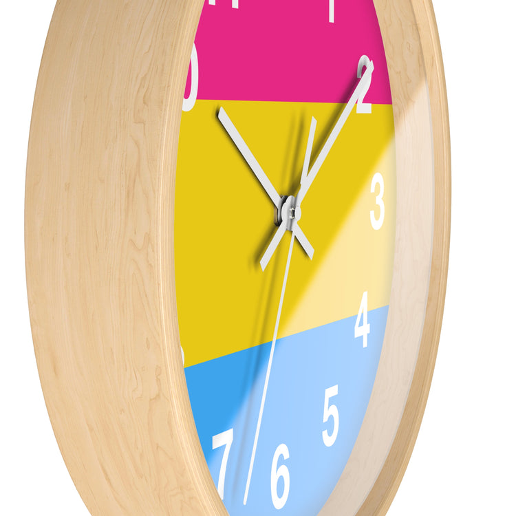 Pansexual Pride Wall Clock