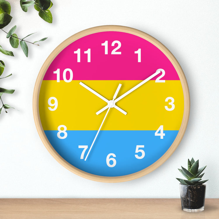 Pansexual Pride Wall Clock