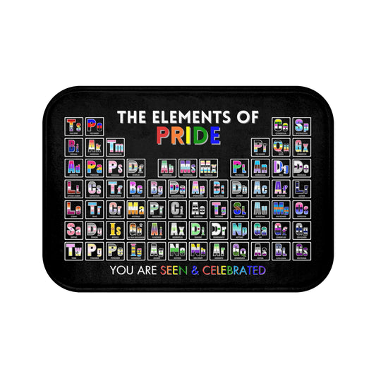 Elements of Pride Periodic Table Bath Mat