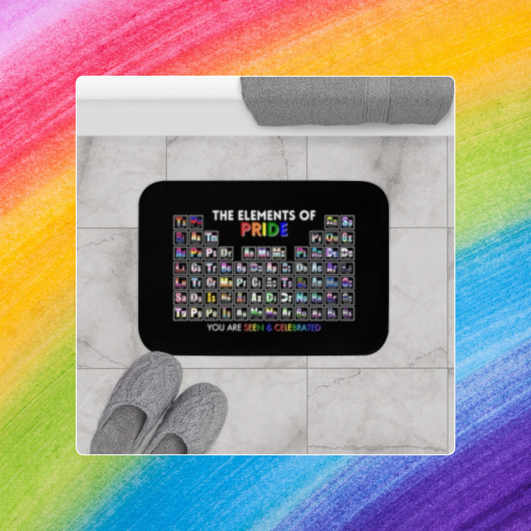 Elements of Pride Periodic Table Bath Mat