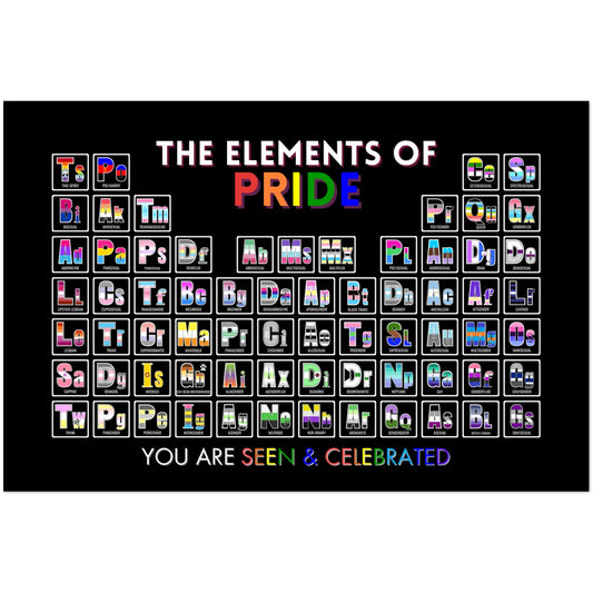 Elements of Pride Periodic Table Poster