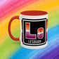 Lesbian Pride Accent Coffee Mug (11, 15oz)