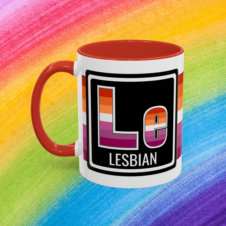 Lesbian Pride Accent Coffee Mug (11, 15oz)