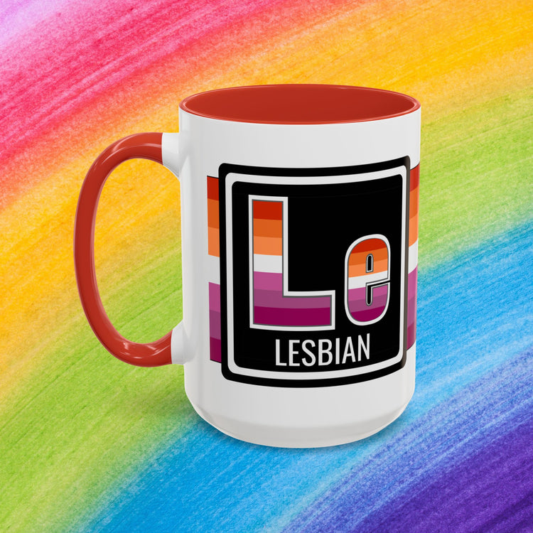 Lesbian Pride Accent Coffee Mug (11, 15oz)