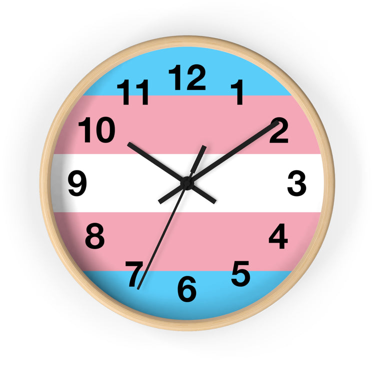 Trans Pride Wall Clock