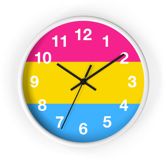 Pansexual Pride Wall Clock
