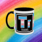 Trans Pride Accent Coffee Mug (11, 15oz)