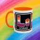 Lesbian Pride Accent Coffee Mug (11, 15oz)