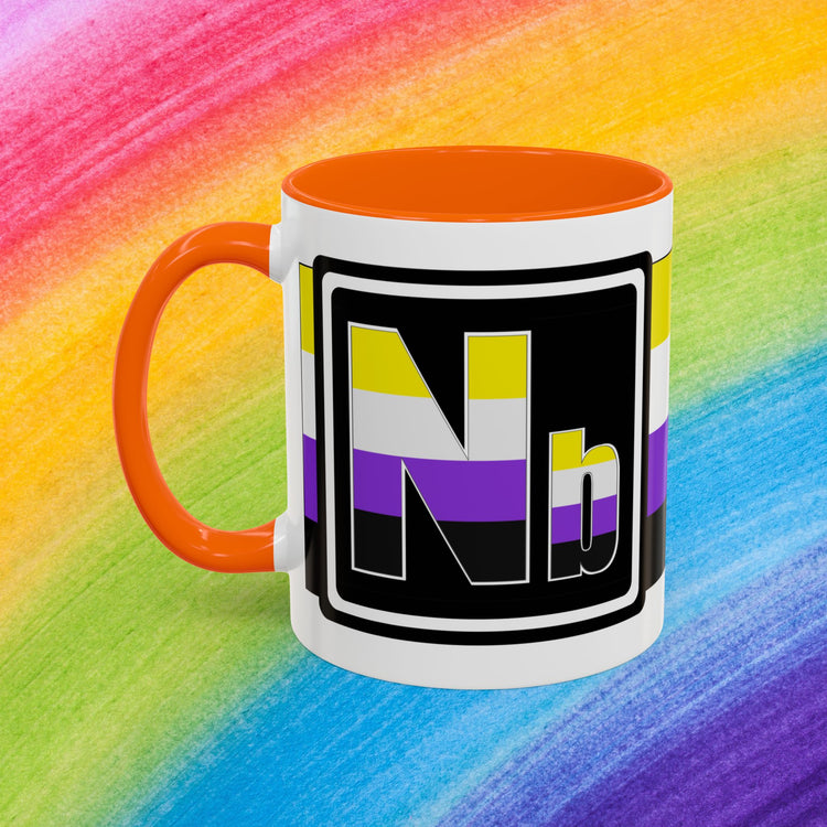 Nonbinary Pride - Accent Coffee Mug (11, 15oz)