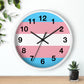 Trans Pride Wall Clock