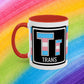 Trans Pride Accent Coffee Mug (11, 15oz)