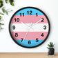 Trans Pride Wall Clock