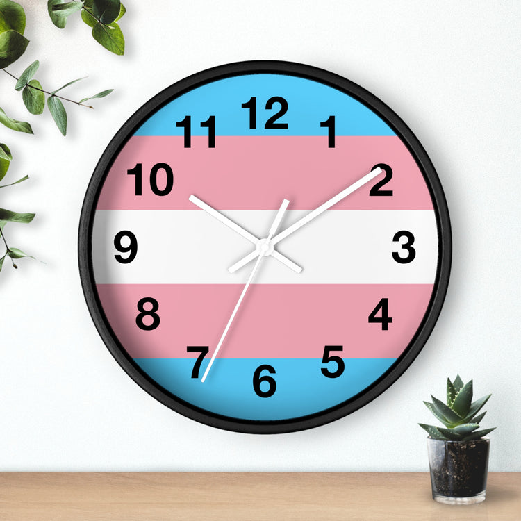 Trans Pride Wall Clock