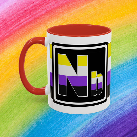 Non-binary Pride - Accent Coffee Mug (11, 15oz)