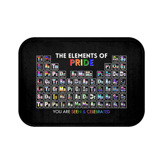 Elements of Pride Periodic Table Bath Mat