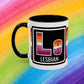 Lesbian Pride Accent Coffee Mug (11, 15oz)